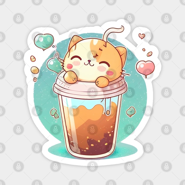 I Love Bubble Tea Magnet by keelezibel