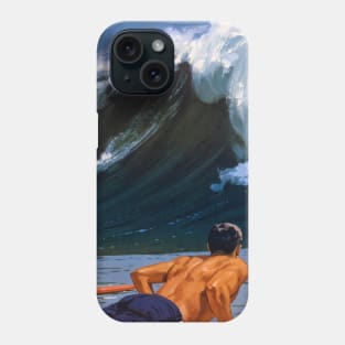 Vintage Travel Poster Hawaii Surfer Phone Case