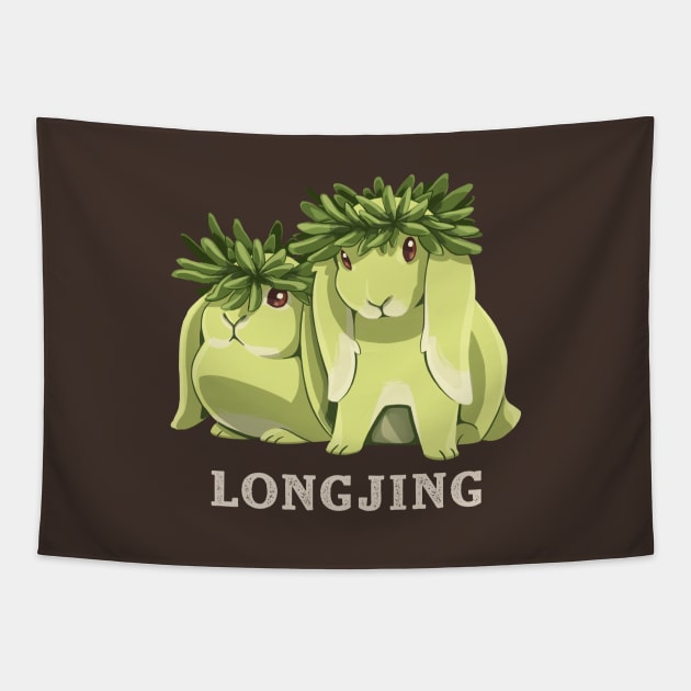 longjing bunnies Tapestry by Alienfirst