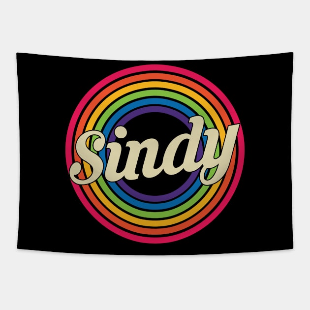 Sindy - Retro Rainbow Style Tapestry by MaydenArt