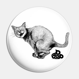 Pooping Kitty Pin