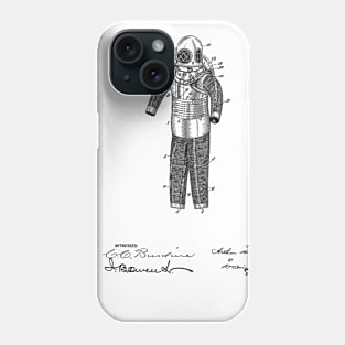 Diving Armor Vintage Patent Hand Drawing Phone Case