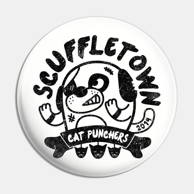 Scuffletown Cat Punchers Pin by BeanePod