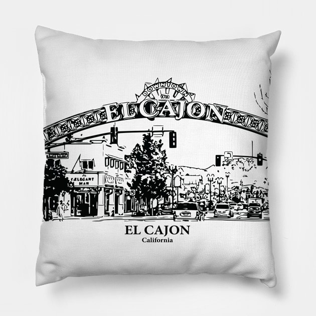 El Cajon - California Pillow by Lakeric