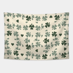 Ivory Clover Checkers Tapestry