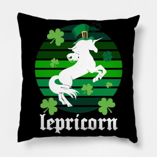 Lepricorn. Leprechaun and unicorn st patricks day Pillow