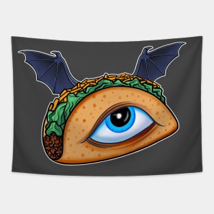 Funny Demon Taco Tapestry