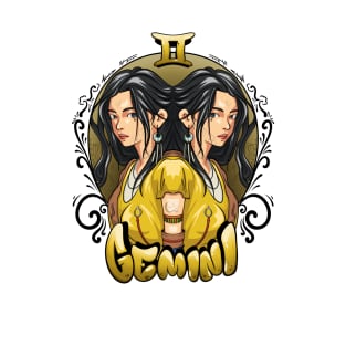 Zodiac Gemini Graffiti Style - Twins Cahracter T-Shirt