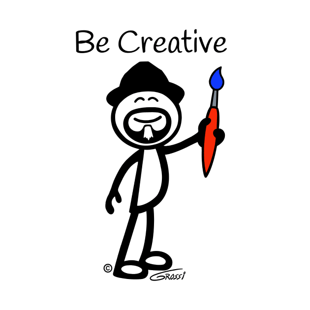 GG Artist Stick Figure “Be Creative” by GDGCreations