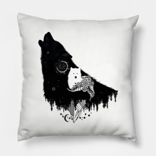 Awesome wolves in the universe Pillow