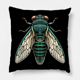 The Great Cicada Comeback Tour 2024 Insect Invasion Pillow