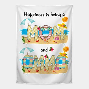 Happiness Is Being A Mom And Amma Summer Beach Happy Mother's Day Tapestry