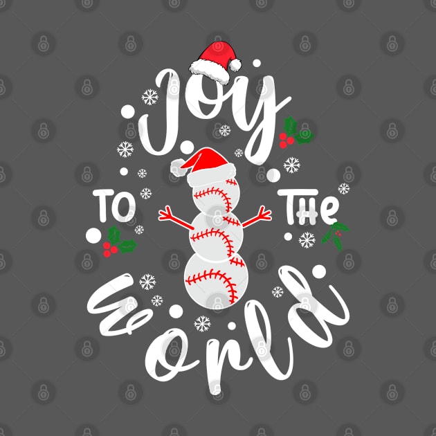 Christmas Baseball Joy To The World Funny Baseball Lover by egcreations