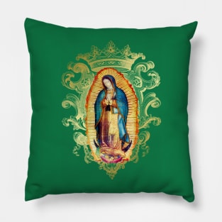 Our Lady of Guadalupe Mexican Virgin Mary Mexico Aztec Tilma 20-102 Pillow