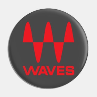 waves logo rojo Pin