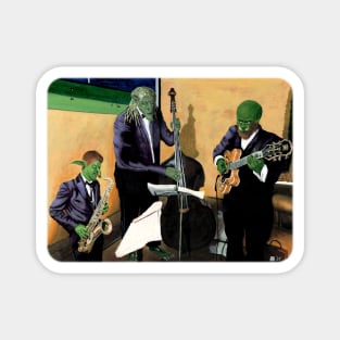 Jazz Band Musician Fantasy Artwork Magnet