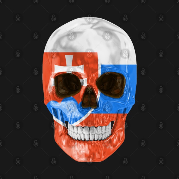 Slovakia Flag Skull - Gift for Slovakian With Roots From Slovakia by Country Flags