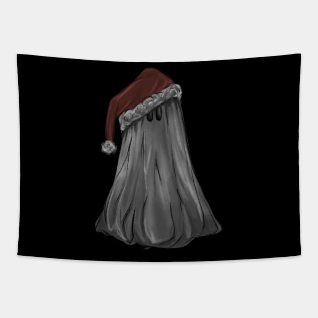 Santa hat ghost Tapestry by BadAsh