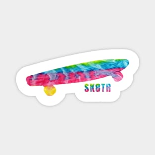 Tie Dye Skateboard Gifts For Girls Boys Teens Boarders Magnet