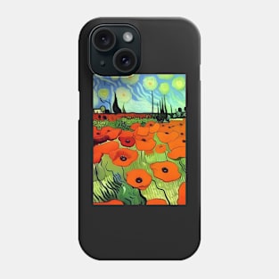 SUNNY POPPY FIELD VAN GOGH STYLE Phone Case