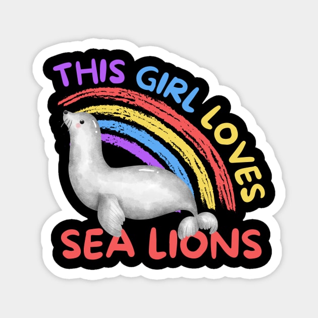 This Girl Loves Sea Lions Seal Magnet by The WYLD Tribe