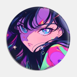 Anime Girl - Radiant Moody Girl - AI Pin