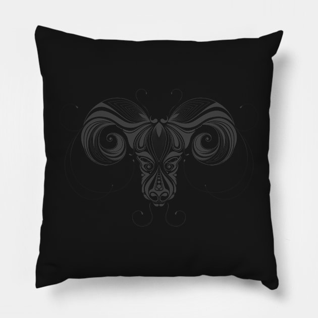 Aries Geometric Artwork Pillow by maddula