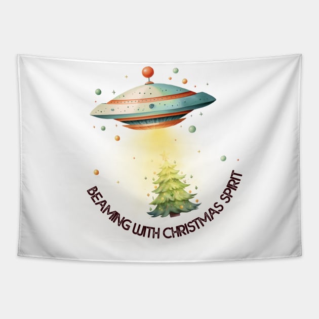 Beaming with Christmas spirit Tapestry by MZeeDesigns