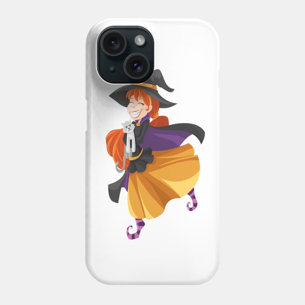 Cartoon Witch Girls Gift Phone Case by evergreen_brand