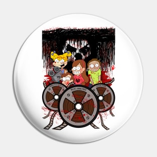 Scary Cartoon Crossover Pin