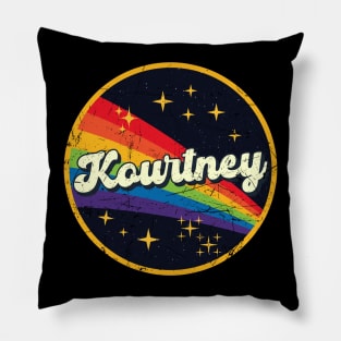 Kourtney // Rainbow In Space Vintage Grunge-Style Pillow