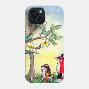 Fox, Bassett Hound, and Magnolia Tree Phone Case