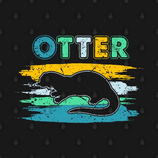 Sea Otter Vintage Retro by DAN LE