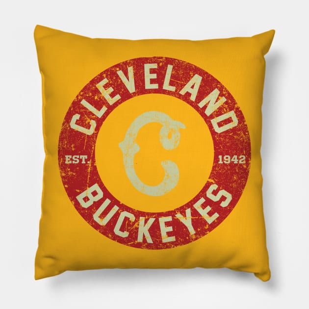 Cleveland Buckeyes Pillow by MindsparkCreative