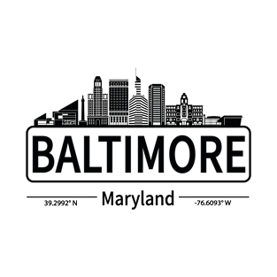 Baltimore Maryland Skyline T-Shirt