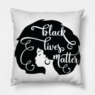 Black Lives Matter Woman Figure Pillow