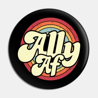 Ally AF LGBT Pride Pin