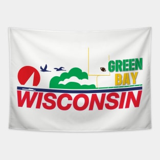 Wisconsin License Plate Green Bay Tapestry