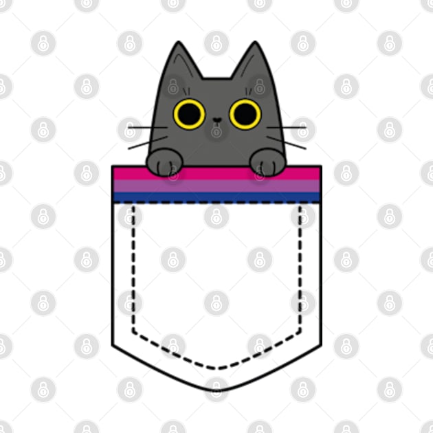 Bisexual cat in a pocket by Kaktus Tees