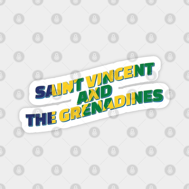 Saint Vincent and the Grenadines Vintage style retro souvenir Magnet by DesignerPropo