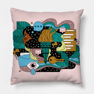 Stream Of Consciousness Pillow