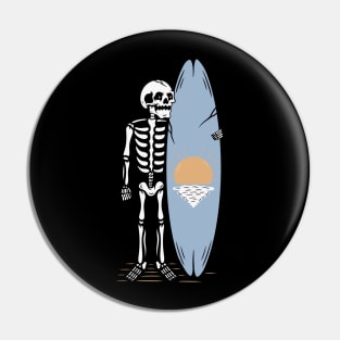 Surf skull Pin