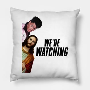 Jesus & Rockwell Are Watching Pillow