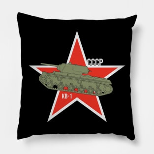 Tank legend KV-1 on the background of a star Pillow