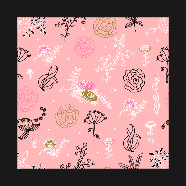 Elegance Seamless pattern with flowers by Olga Berlet