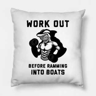 Orca Workout Ramming Into Boats Pillow