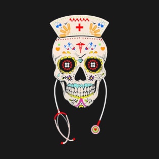 Nurse Sugar Skull T-Shirt