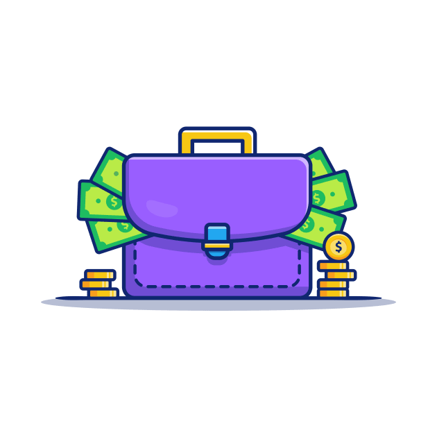 Suitcase Full Of Money And Gold Coins by Catalyst Labs