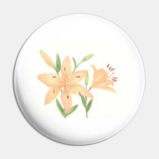 Orange Lilies Pin