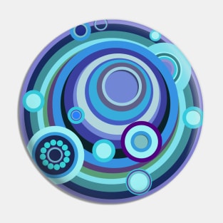 Blue/Purple Mosaic Crop Circle Pin